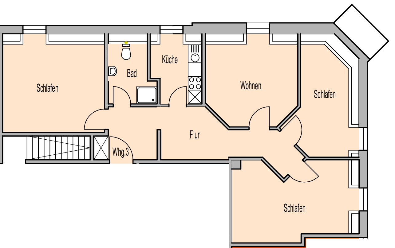 Stilvolles WG-Zimmer – Neu renoviert & zentral gelegen