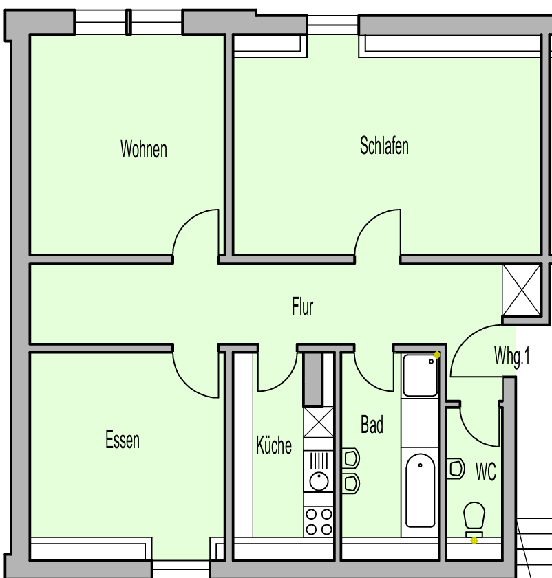 Neue renovierte stillvolle 3 Zimmer Wohnung - Zentral gelegen
