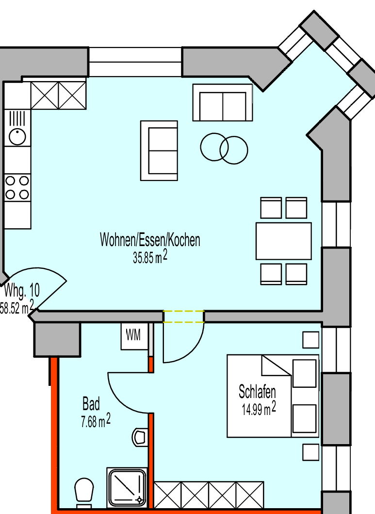 Neue renovierte stillvolle 2 Zimmer Wohnung - Zentral gelegen