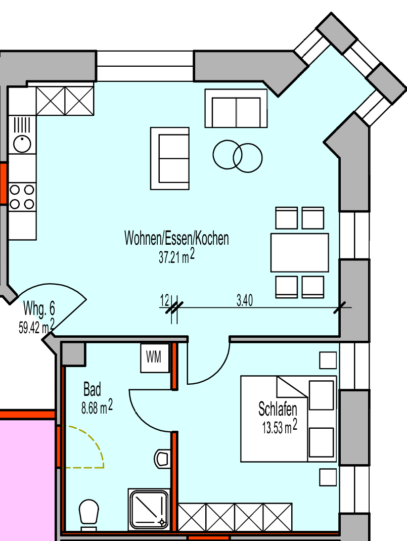Neue renovierte stillvolle 2 Zimmer Wohnung - Zentral gelegen