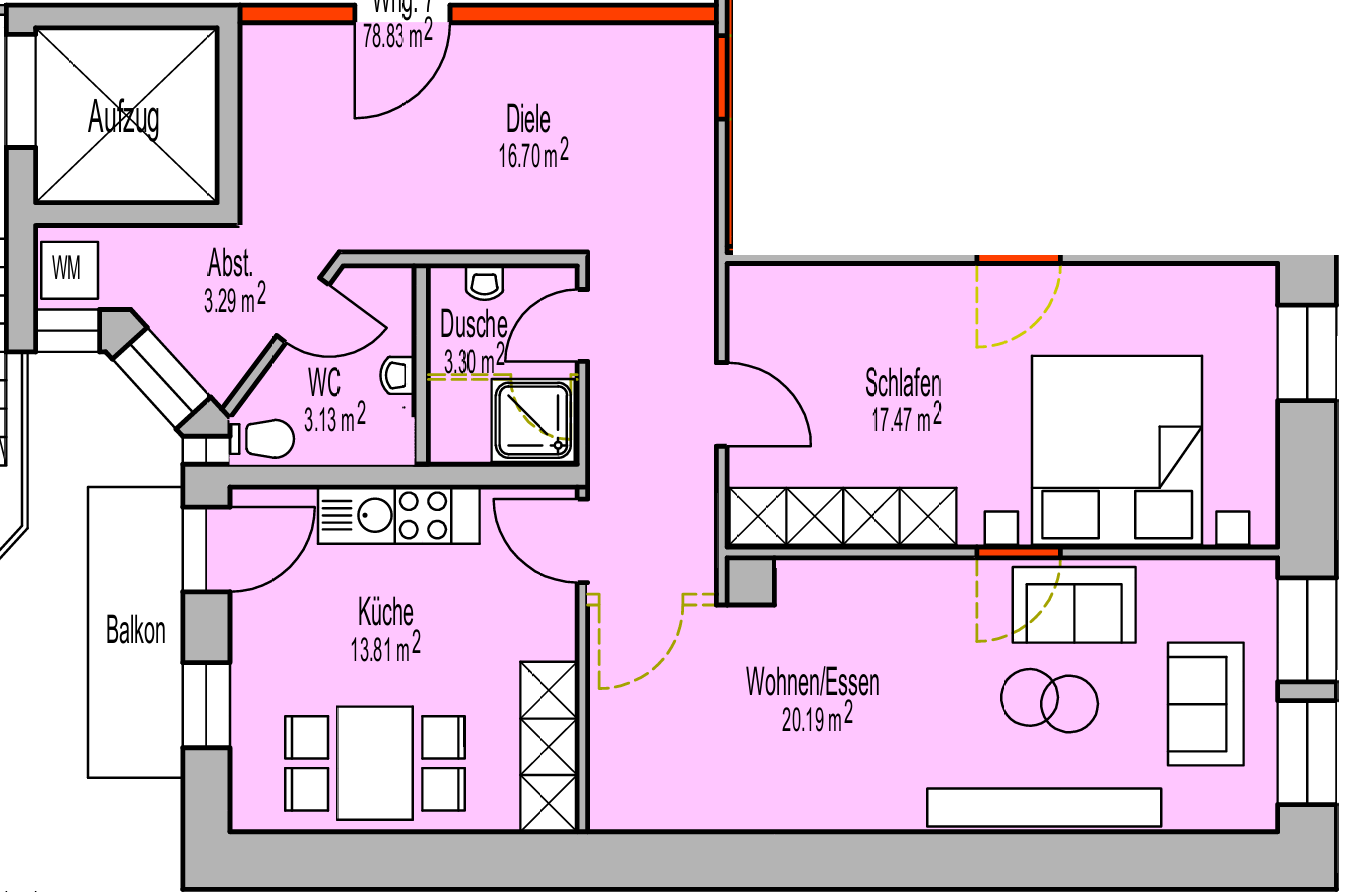 Neue renovierte stillvolle 2 Zimmer Wohnung mit Balkon - Zentral gelegen